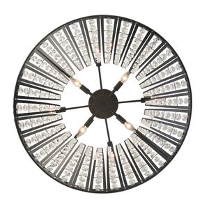 Fantania 36'' Wide 8-Light Chandelier - Matte Black 6