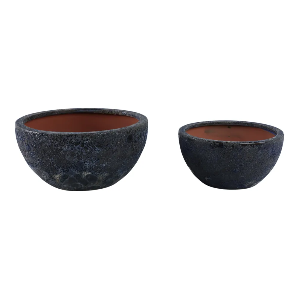 BYRONHAM SET OF 2 BLUE PLANTER 6 (IN)