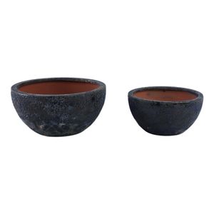 BYRONHAM SET OF 2 BLUE PLANTER 6 (IN) 5