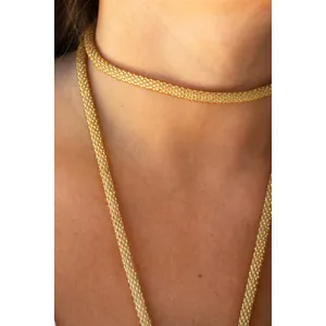 Gold Plain Seed-Beaded Lariat 6