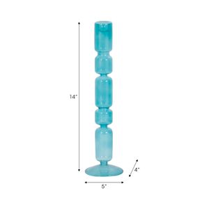 ISLE BLUE CANDLE HOLDER 14 (IN) 8