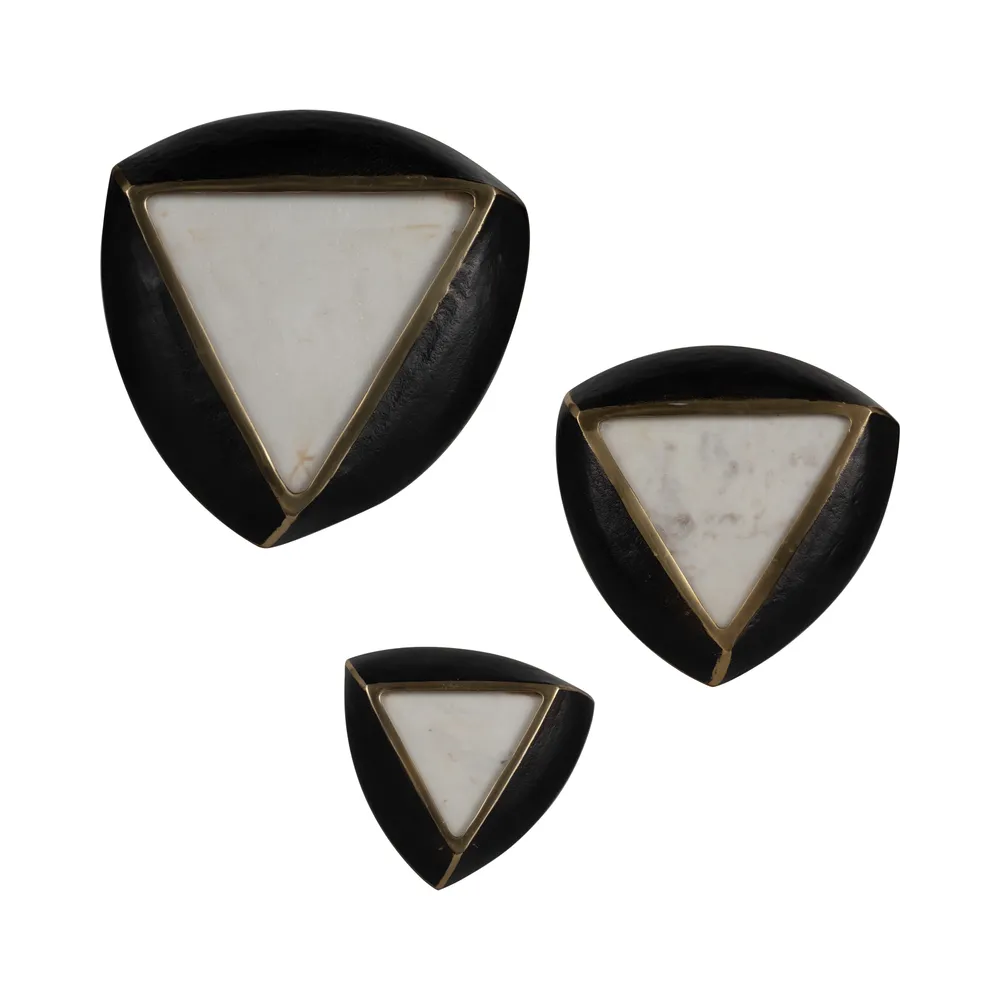 EATONSTONE SET OF 3 GRAY WALL SCULPTURES 2 (IN)