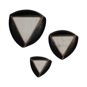 EATONSTONE SET OF 3 GRAY WALL SCULPTURES 2 (IN) 1