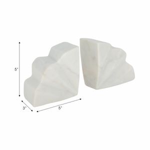 HENSONHOLM SET OF 2 WHITE BOOKENDS 6 (IN) 8