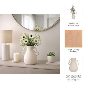 ARLOBEACH IVORY VASE 12 (IN) 10