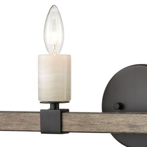 Stone Manor 30'' Wide 4-Light Vanity Light - Matte Black 3