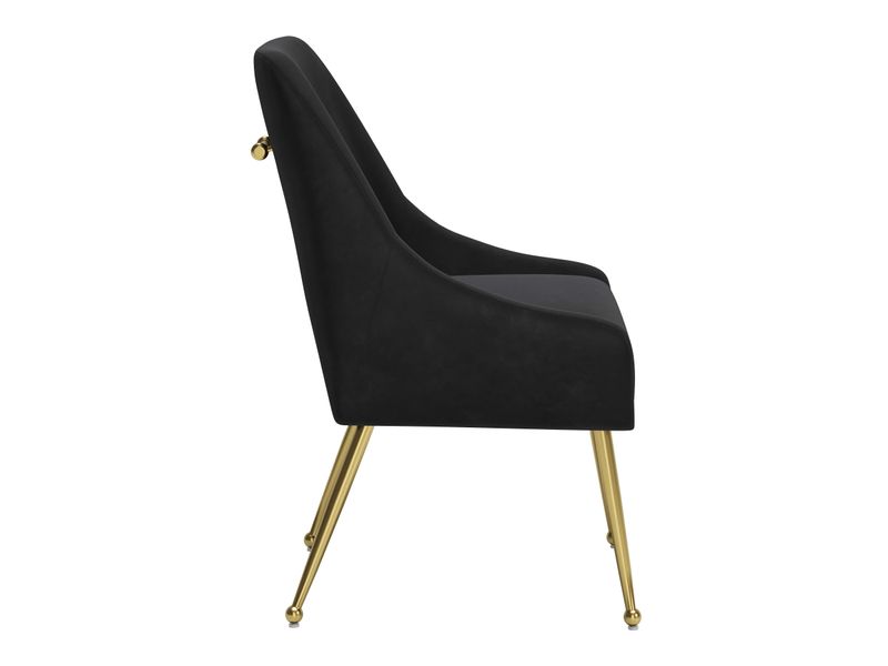 Maxine Dining Chair Black & Gold 3