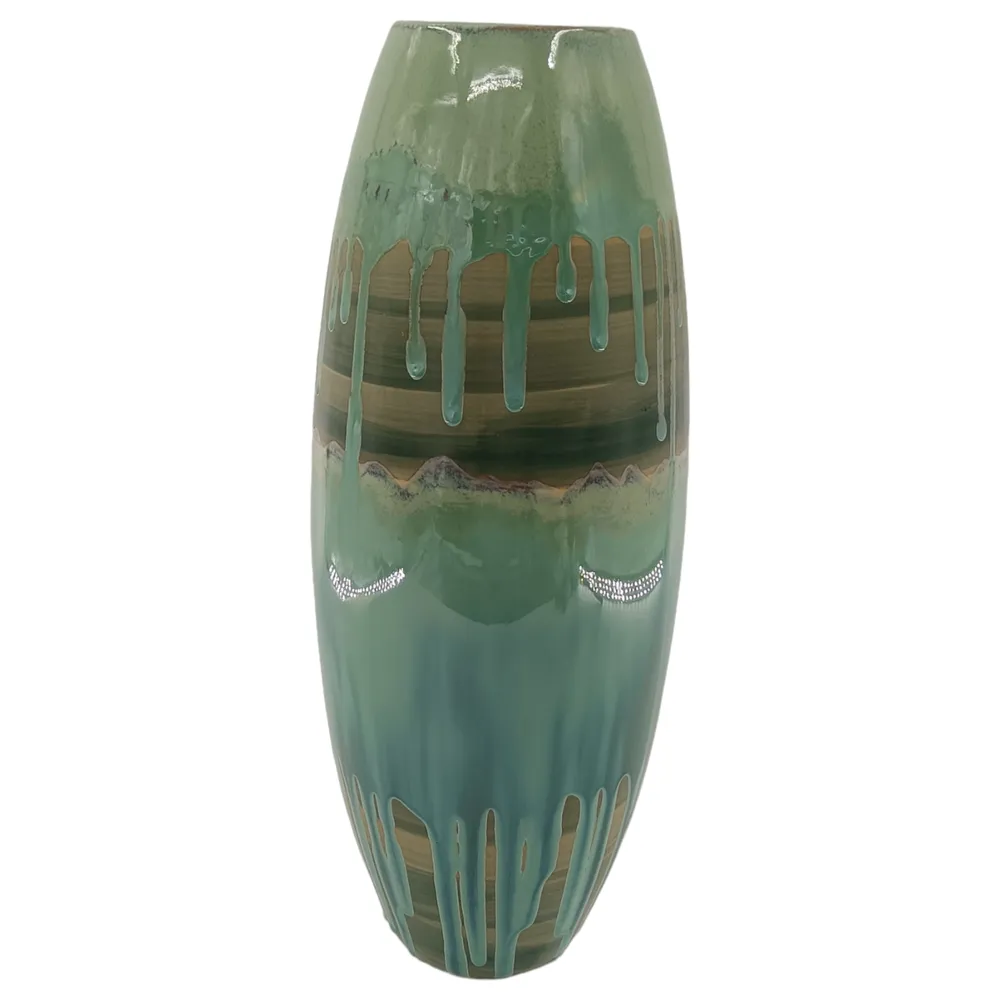ANSELOAK GREEN VASE 21 (IN)