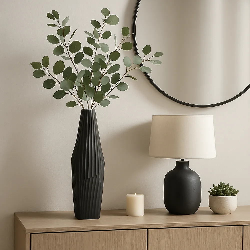 CRANEHAM BLACK VASE 24 (IN)