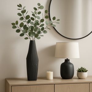 CRANEHAM BLACK VASE 24 (IN) 12