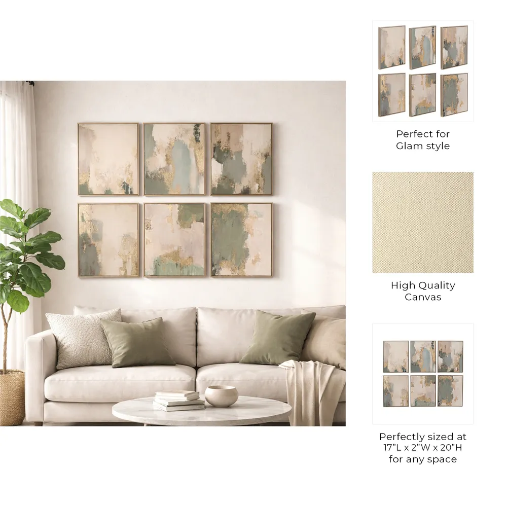 BRADENHAVEN SET OF 6 TAN ART 20 (IN)