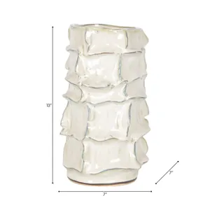ELMSHAW WHITE VASE 13 (IN) 7
