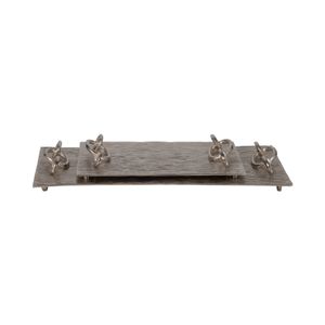 BURKEFORD SET OF 2 SILVER TRAY 3 (IN) 5