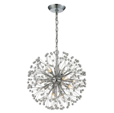 Dandelion 18″ Wide 9-Light Chandelier - Polished Chrome