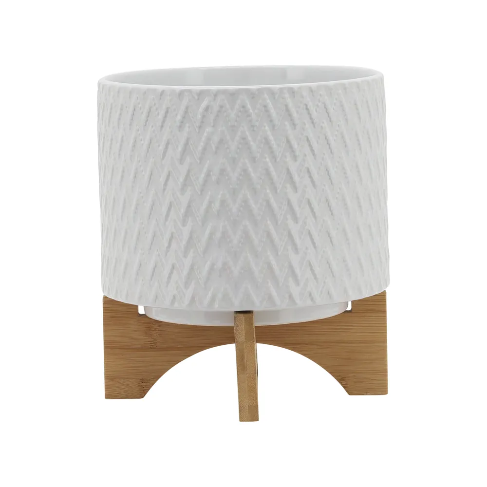 DOYLETON WHITE PLANTER 10 (IN)