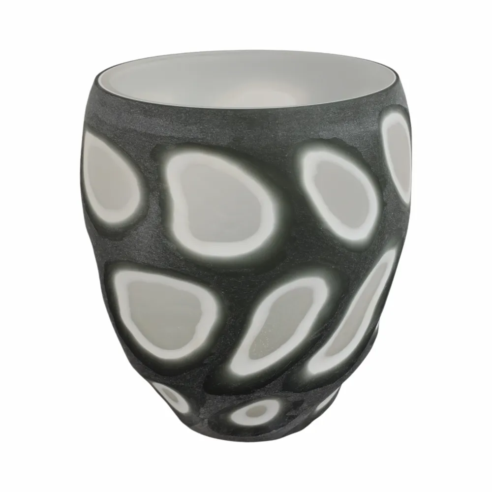 ARNETTBEACH GRAY GLASS VASE 11 (IN)