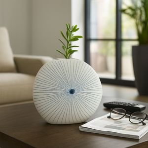 LOCHFORD WHITE VASE 9 (IN) 11