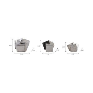 HUTTONWAY SET OF 3 SILVER ORBS 7 (IN) 8