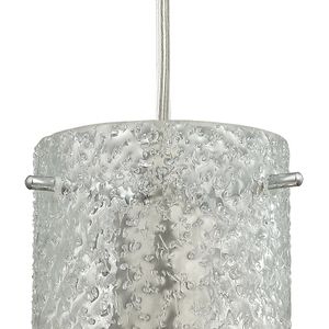 Ice Fragments 5'' Wide 1-Light Mini Pendant - Satin Nickel and Clear Glass 2
