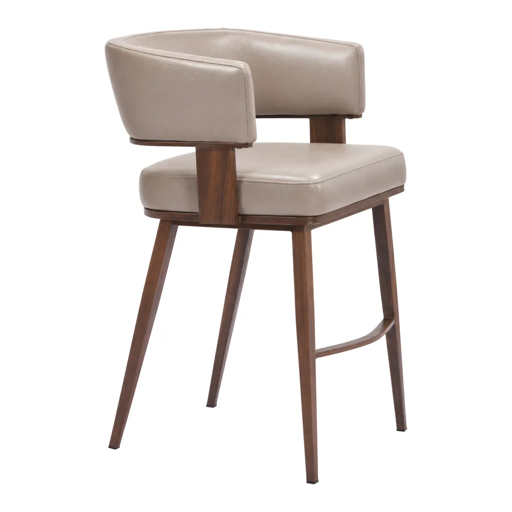 Poise Counter Stool Brown & Walnut