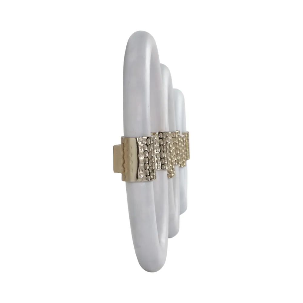 WESTONSHAW SET OF 3 WHITE WALL SCULPTURES 14 (IN)