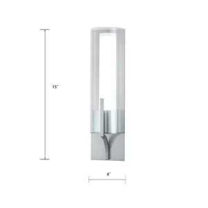 Slope 15'' High Integrated LED Sconce - Brushed Nickel 2