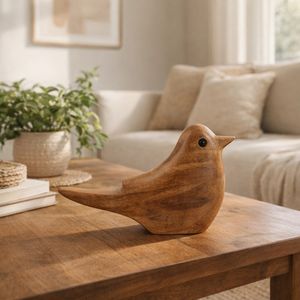 6X4" WOOD BIRD, NATURAL 9