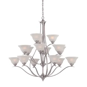 Prestige 48'' Wide 15-Light Chandelier - Brushed Nickel 1