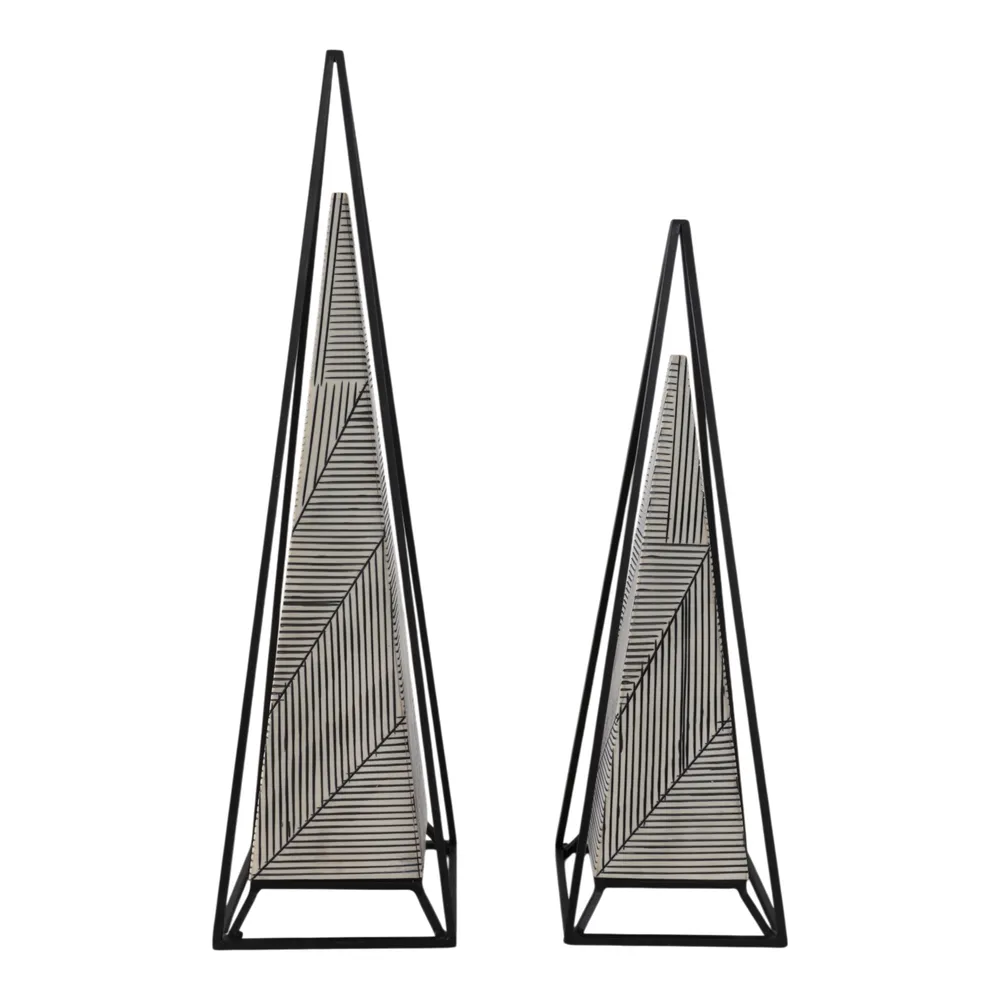 CLARACROSS SET OF 2 BLACK DECOR 26 (IN)