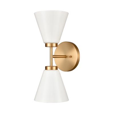 Houghton 15″ High 2-Light Vanity Light - Brushed Gold