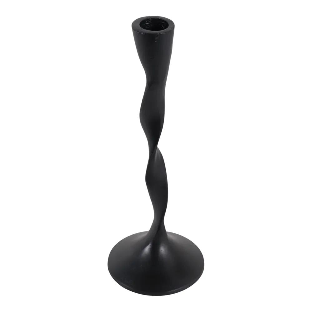 ELMONTVALE BLACK CANDLE HOLDER 9 (IN)
