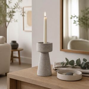 CARLIN GRAY CANDLE HOLDER 8 (IN) 8