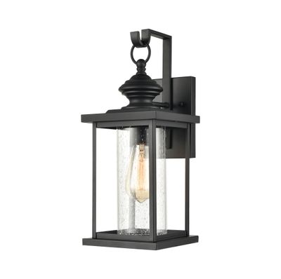 Minersville 17″ High 1-Light Outdoor Sconce - Matte Black