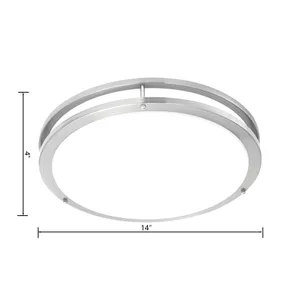 Clarion 14" Wide 1-Light Flush Mount - Brushed Nickel 2