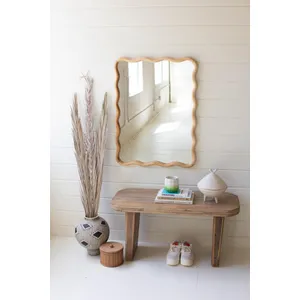 Wooden Squiggle Framed Mirror 2