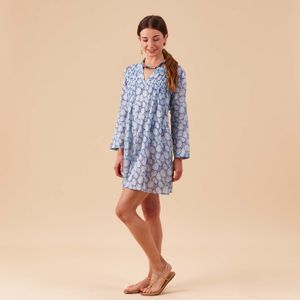 Coral Garden Cotton Pintuck Beach Cover Up 5