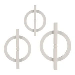 BOLTONBEACH SET OF 3 WHITE WALL SCULPTURES 20 (IN) 1