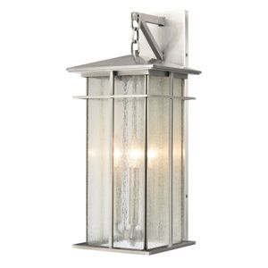 Oak Park 22'' High 3-Light Outdoor Sconce - Antique Brushed Aluminum 1