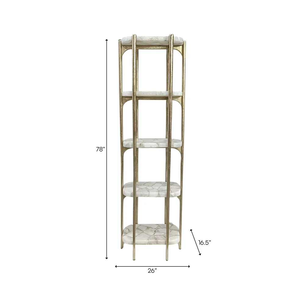 HATTONWAY WHITE ETAGERE 78 (IN)
