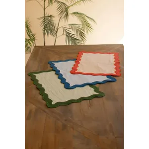 Ruffle Edge Placemat / Poppy 4