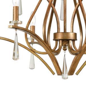 Katania 30'' Wide 9-Light Chandelier - Antique Gold 2