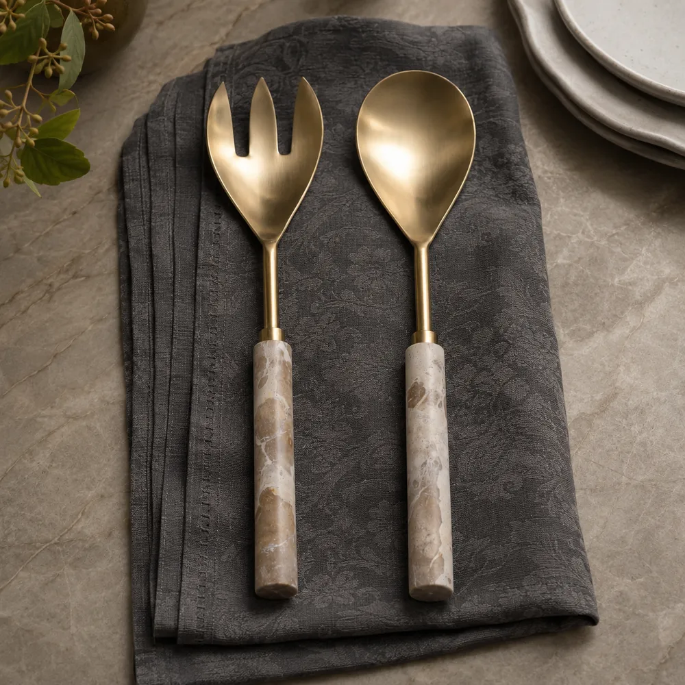 ALDEROAK SET OF 2 TAN SERVEWARE 1 (IN)