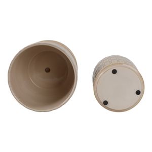LEONAHAM SET OF 2 IVORY PLANTER 7 (IN) 8