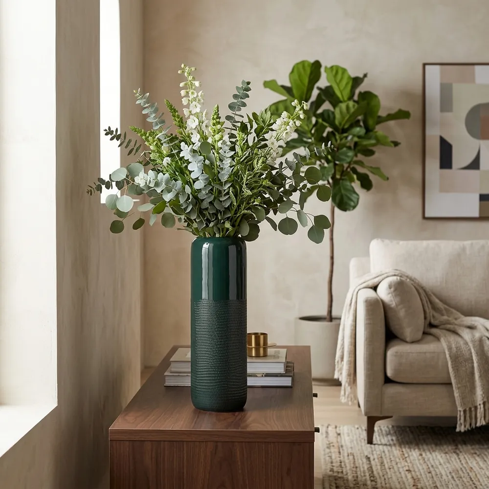 BECKHAVEN GREEN VASE 18 (IN)