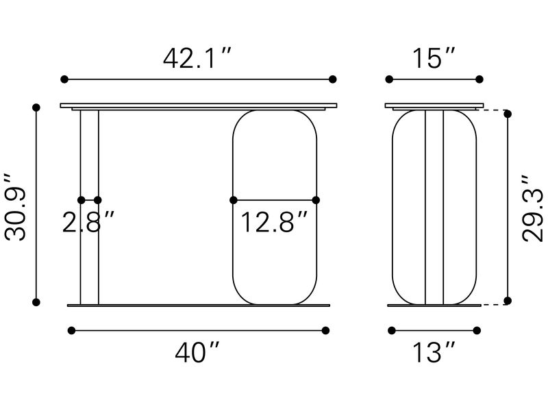 Pemba Console Table Multicolor 8