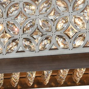 Rosslyn 40'' Wide 8-Light Linear Chandelier - Weathered Zinc 3
