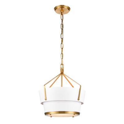 Marin 14″ Wide 1-Light Pendant - Satin Brass