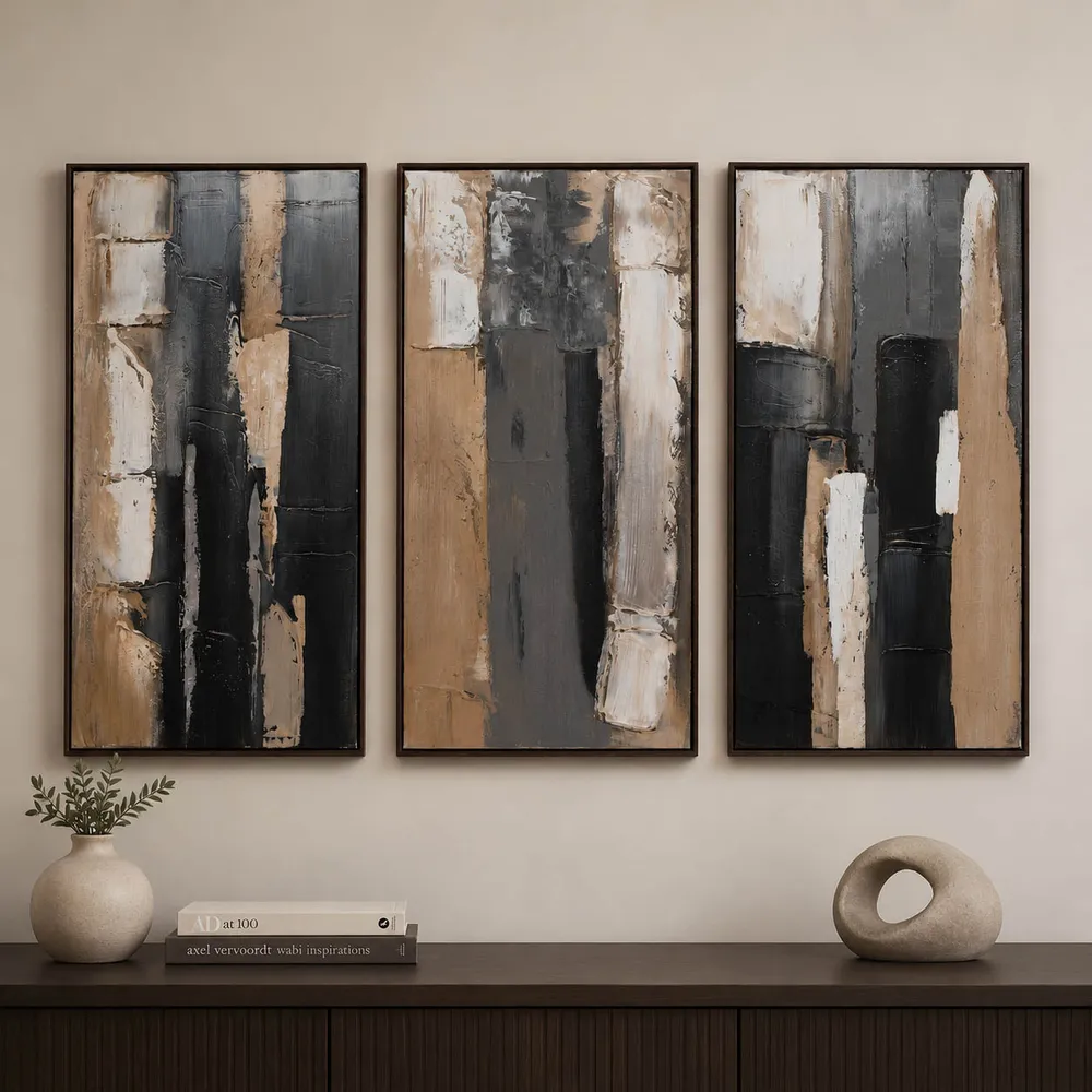 FARGOLAND SET OF 3 BLACK ART 40 (IN)