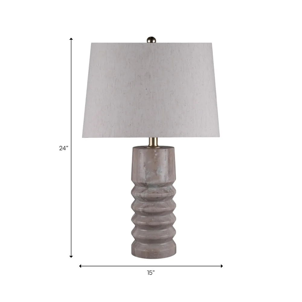 LANESTONE WHITE LAMP 24 (IN)