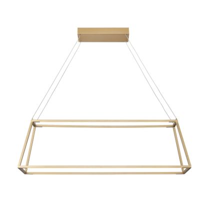 Minimalist 36'' Wide Integrated LED Linear Chandelier - Soft Gold